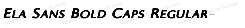 Ela Sans Bold Caps Regular字体转换